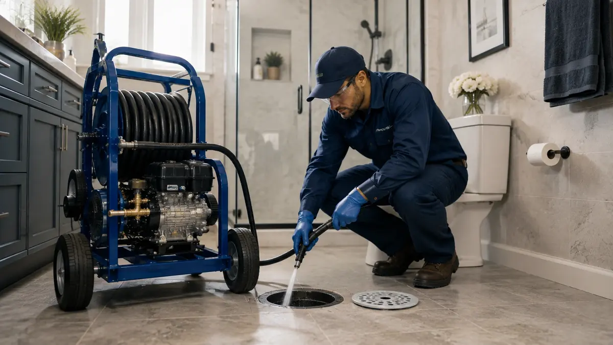 Bathroom Drain Hydro Jetting in Glendora