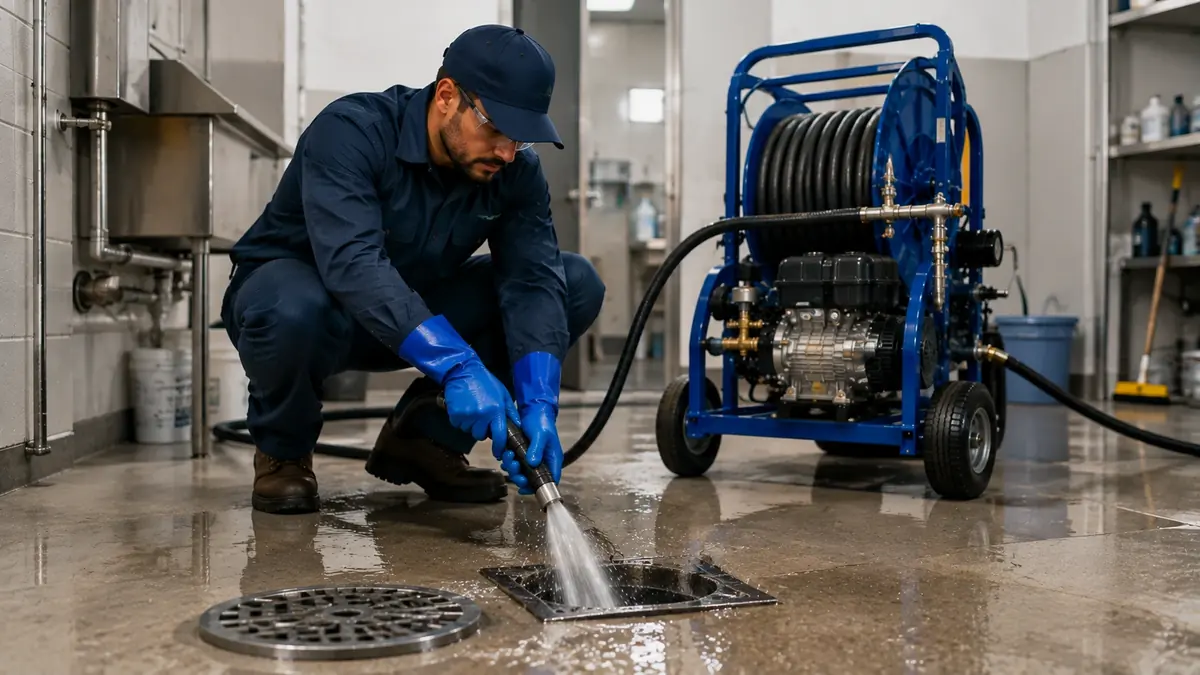 Floor Drain Hydro Jet Cleaning in Glendora
