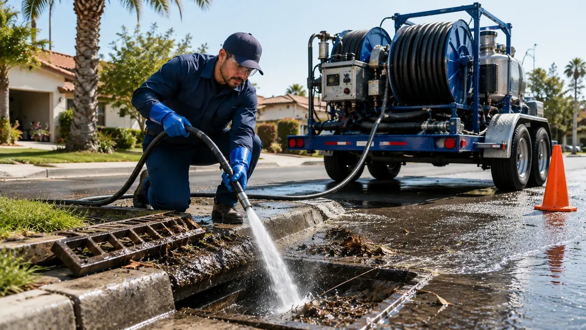 Storm Drain Hydro Jet Cleaning in Glendora