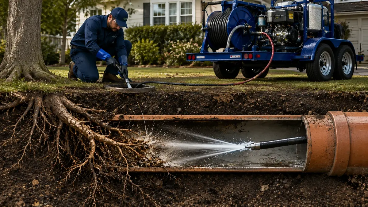 Tree Root Removal with Hydro Jetting in Glendora